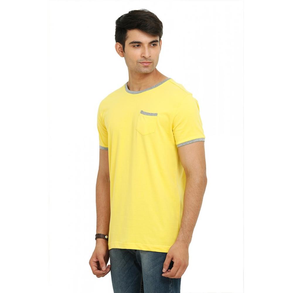 Rivet Pocket Round Neck Mens T-Shirt