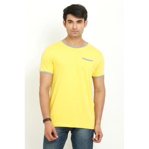 Rivet Pocket Round Neck Mens T-Shirt