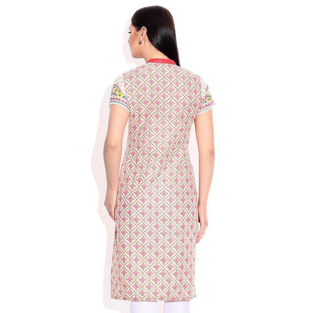 Biba GhostWhite Cotton Kurta