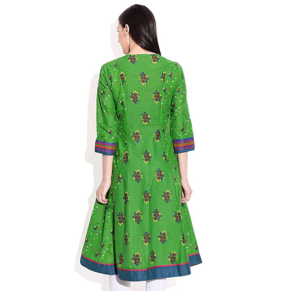 Biba Green Cotton Kurta