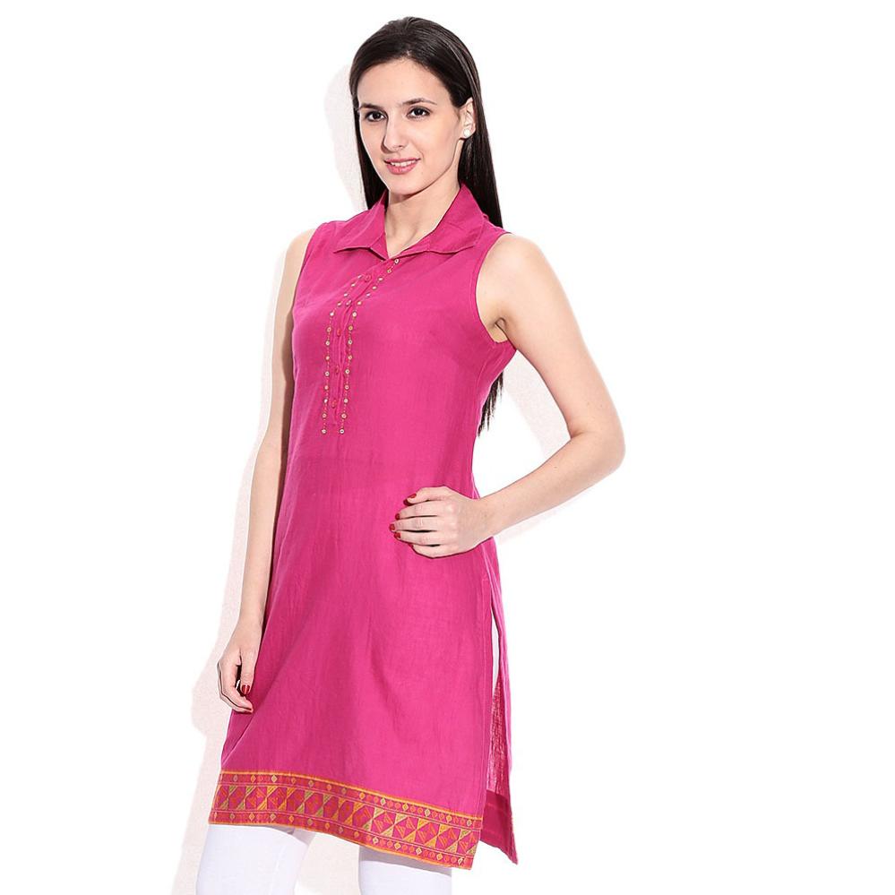 Biba Pink Cotton Kurta