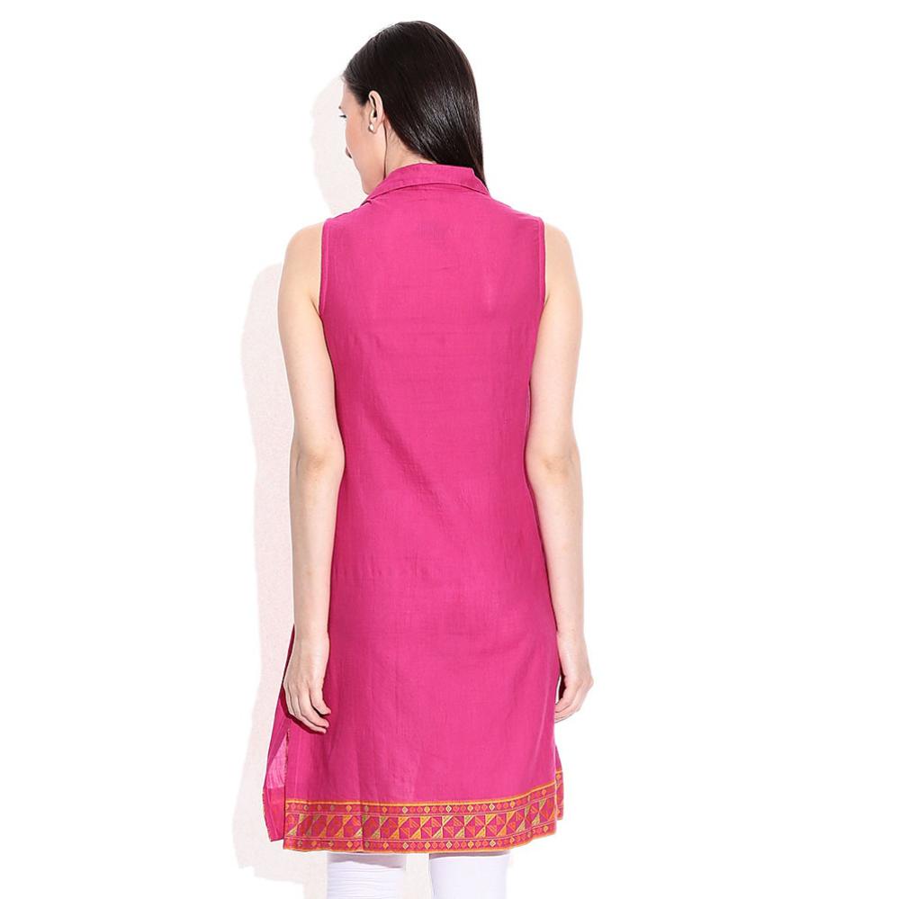 Biba Pink Cotton Kurta