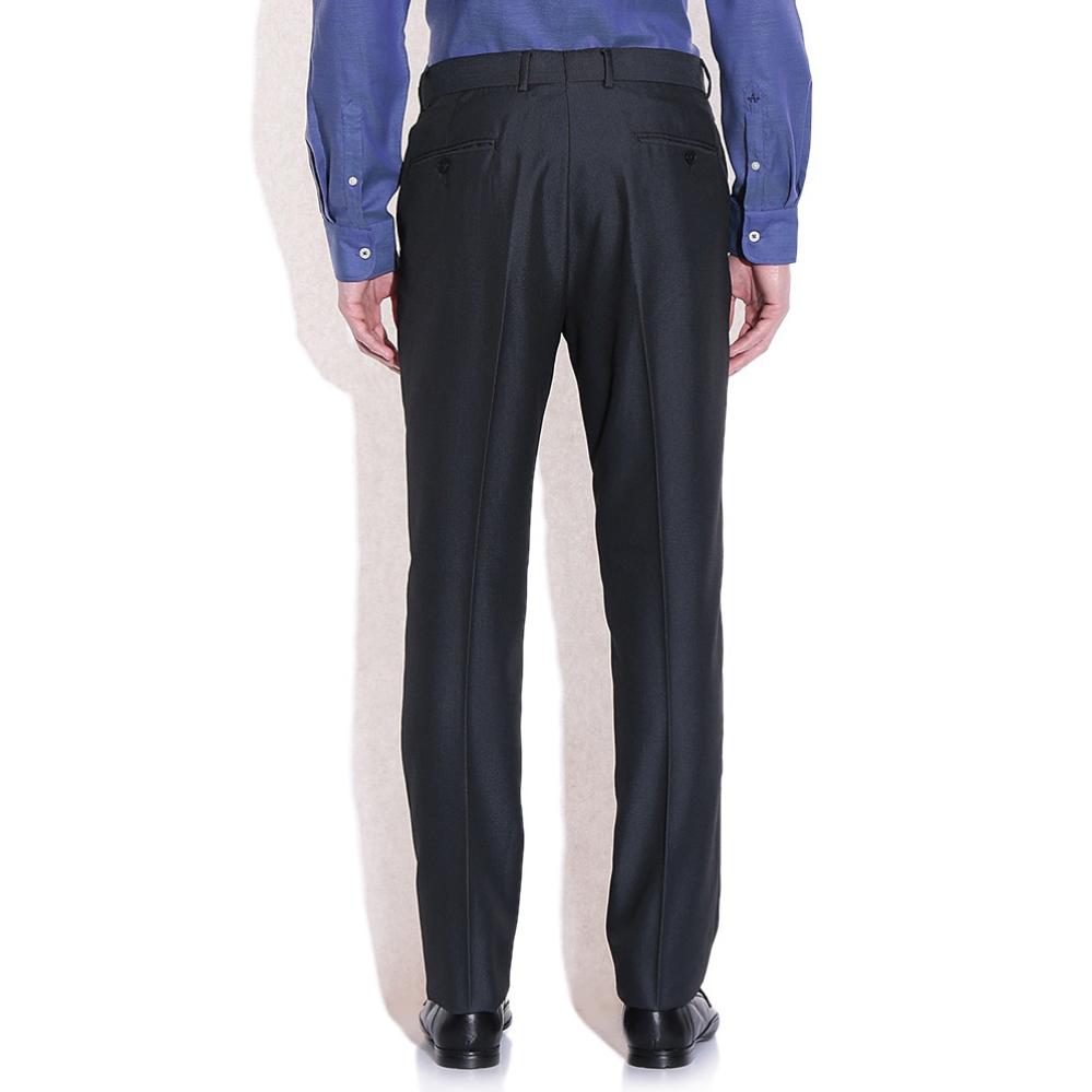 Arrow New York Navy Tapered Fit Formal Trousers