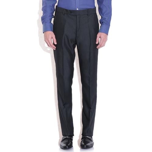 Arrow New York Navy Tapered Fit Formal Trousers