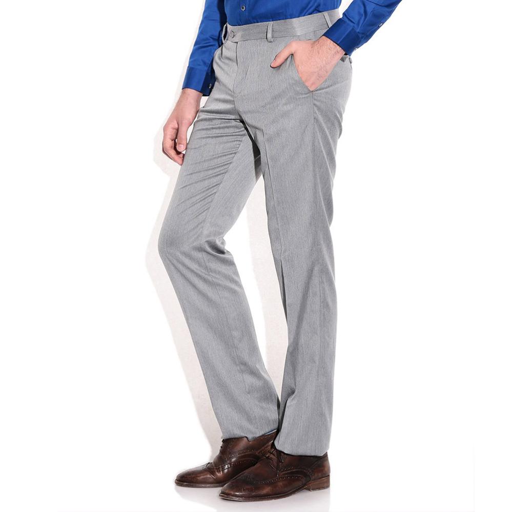 Excalibur Gray Slim Fit Formal Trousers