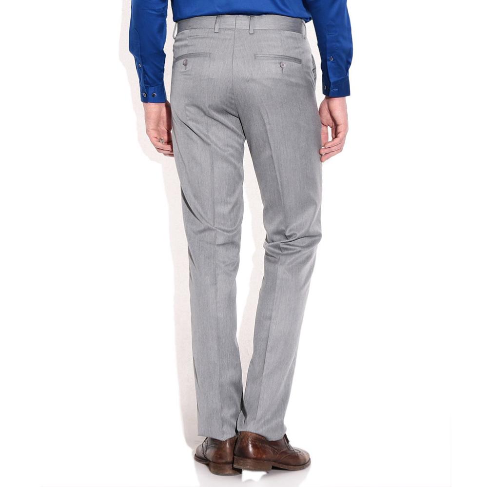 Excalibur Gray Slim Fit Formal Trousers