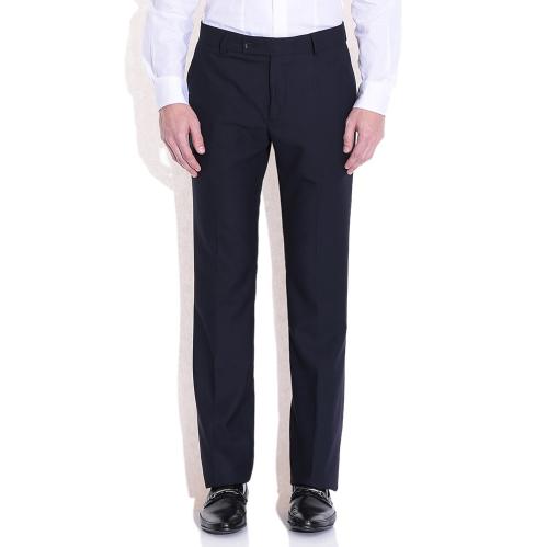 Arrow Navy Slim Fit Formal Trousers