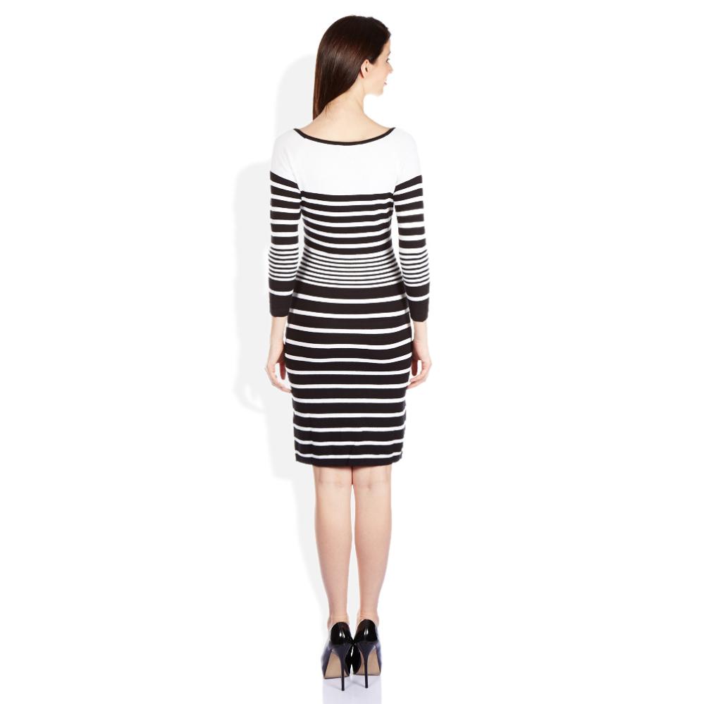 ELLE Black White Poly Viscose Dresses