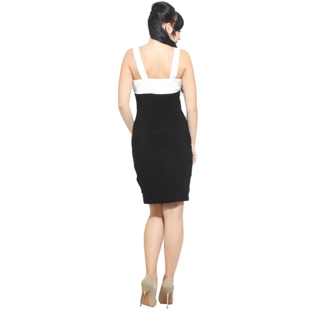 Fuegobella Black Polyester Dresses