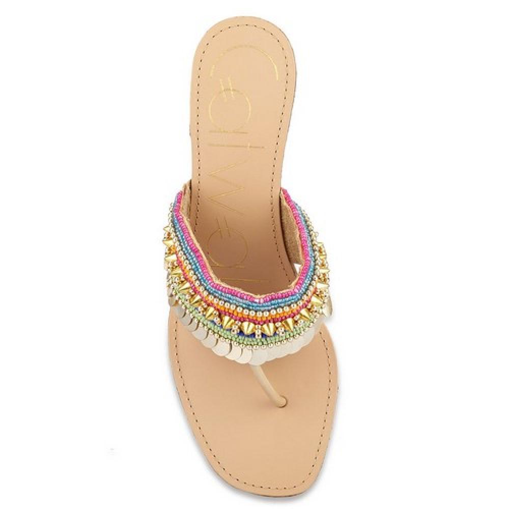 Catwalk Multi Colour Wedge Heeled Slip-Ons