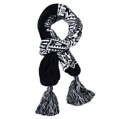 Both11 Black And White Woollen Women Muffler