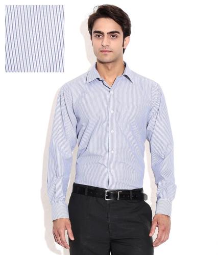 John Players Blue Regular Fit Shirt image