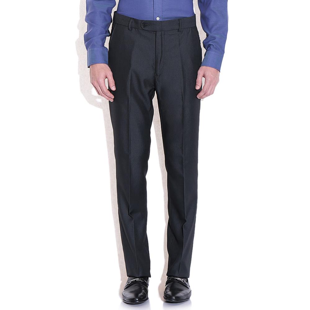 Arrow New York Navy Tapered Fit Formal Trousers