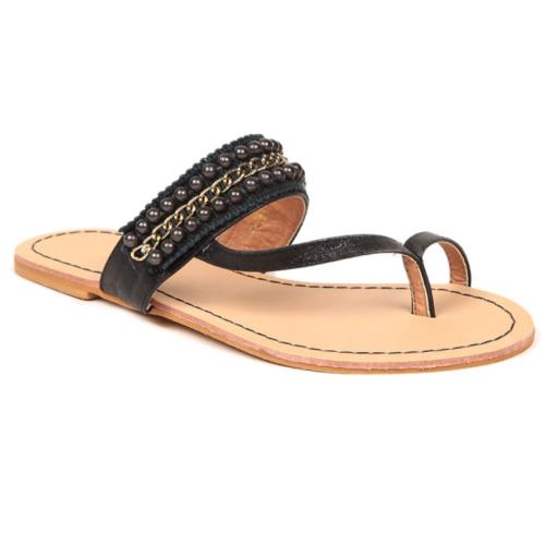 Urbane Trendy Black Flats image