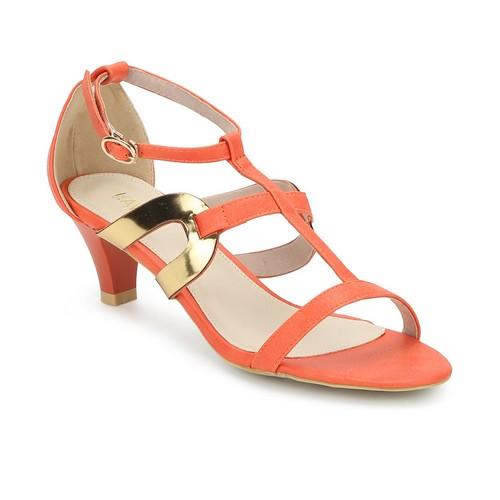 Lavie Orange Heeled Sandals image