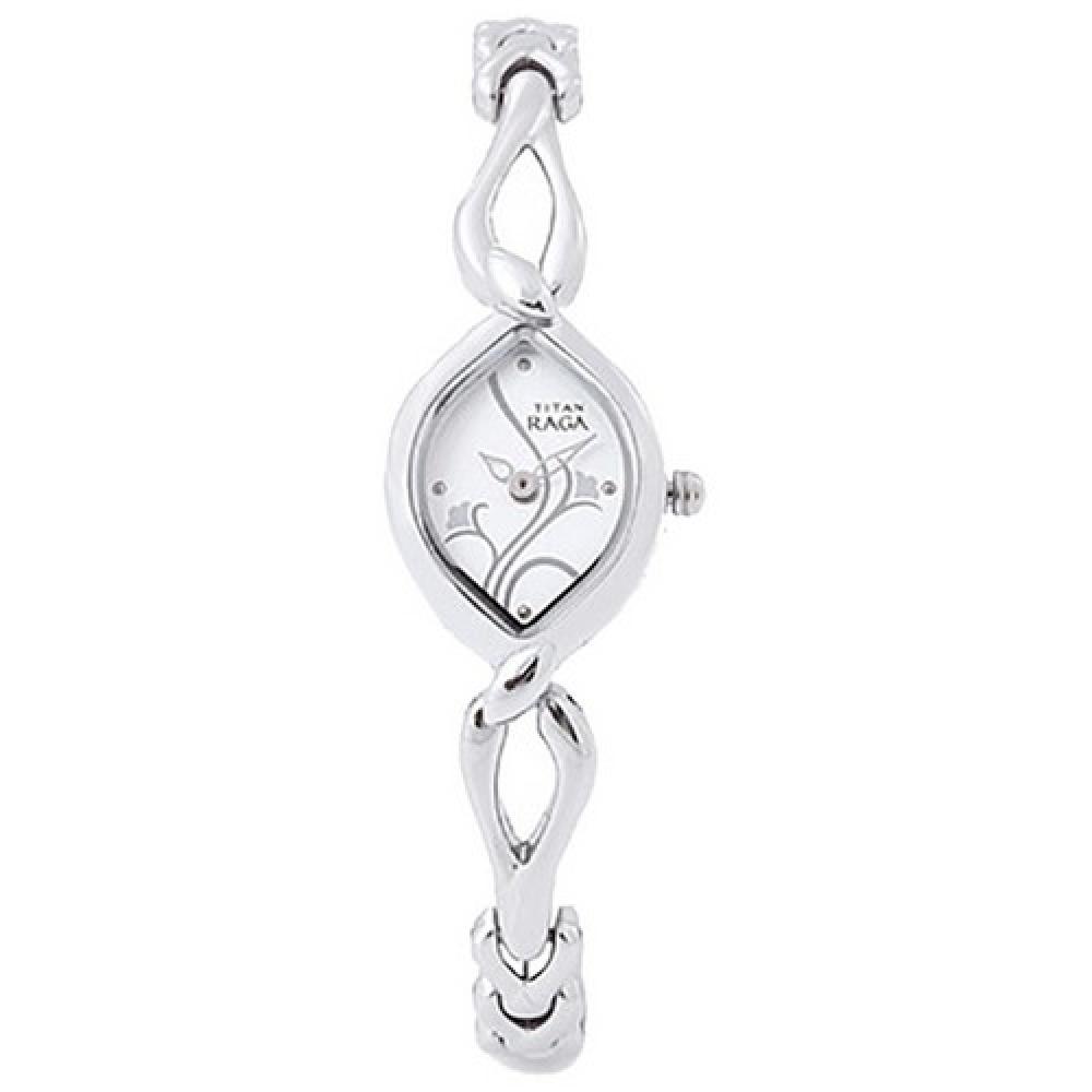 Titan 2455SM01 White Analog Watch